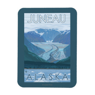 Magnet Flexible Scène de glacier - Juneau, Alaska