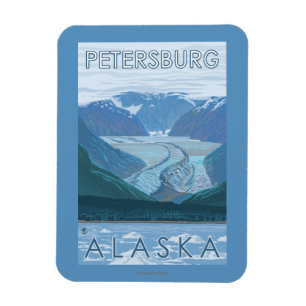 Magnet Flexible Scène de glacier - Pétersbourg, Alaska
