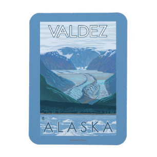 Magnet Flexible Scène de glacier - Valdez, Alaska