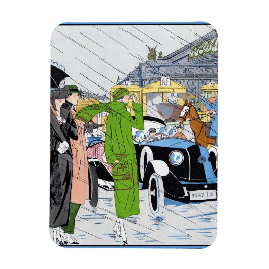 Magnet Flexible Scène de rue Art Déco (Vertical)