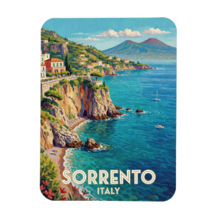 Magnet Flexible Scène de voyage côtière à Sorrente Italie 🍋