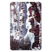 Magnet Flexible Scène d'hiver vintage Cadeau de Noël (Vertical)