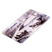 Magnet Flexible Scène D'Hiver vintage. Cadeau de Noël (Côté Gauche)