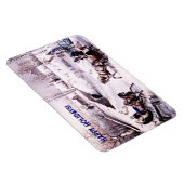 Magnet Flexible Scène D'Hiver vintage. Cadeau de Noël (Côté Droit)