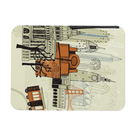 Magnet Flexible Scène Doodle San Francisco (Horizontal)