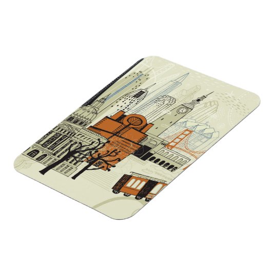 Magnet Flexible Scène Doodle San Francisco (Côté Gauche)