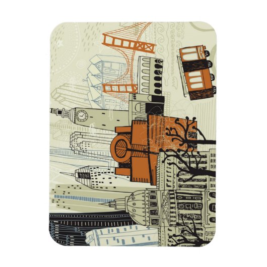 Magnet Flexible Scène Doodle San Francisco (Vertical)