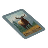 Magnet Flexible Scène Elk Dakota du Sud (Côté Droit)