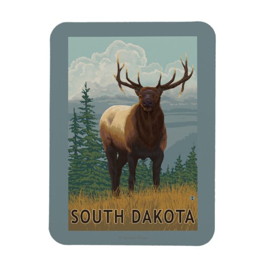 Magnet Flexible Scène Elk Dakota du Sud (Vertical)