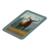 Magnet Flexible Scène Elk Dakota du Sud (Côté Gauche)