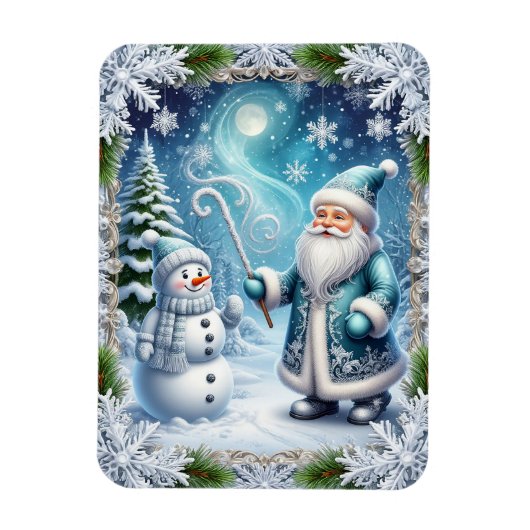 Magnet Flexible Scène festive de Noël enneigée (Vertical)