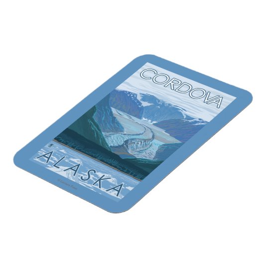 Magnet Flexible Scène glaciaire - Cordova, Alaska (Côté Gauche)
