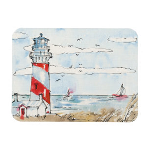 Magnet Flexible Scène rouge et blanche de phare