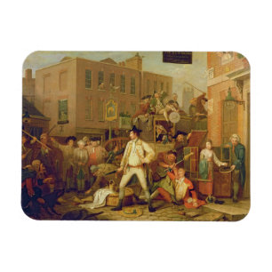 Magnet Flexible Scene sur Londres Street, 1770 (oil on canvas)