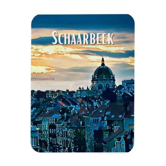 Magnet Flexible Schaerbeek Belgique Photo Vintage (Vertical)