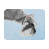 Magnet Flexible Schnauzer (Giant, Standard) Peinture - Chien Art (Horizontal)