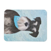 Magnet Flexible Schnauzer (Miniature) Peinture - Chien original mi (Horizontal)