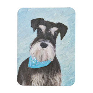 Magnet Flexible Schnauzer (Miniature) Peinture - Chien original mi