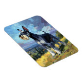 Magnet Flexible Schnauzer Sunlit Countryside Landscape Flexible (Côté Droit)