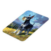 Magnet Flexible Schnauzer Sunlit Countryside Landscape Flexible (Côté Gauche)