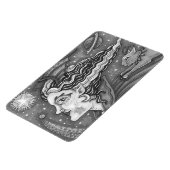 MAGNET FLEXIBLE SCI FI SPACE WITCH & COMET CAT HUMOUR HALLOWEEN (Côté Gauche)