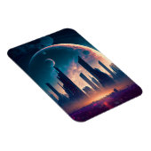 Magnet Flexible Science-fiction Cyberpunk Space City (Côté Droit)