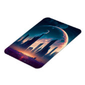 Magnet Flexible Science-fiction Cyberpunk Space City (Côté Gauche)