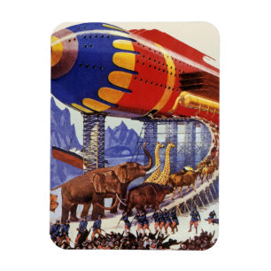 Magnet Flexible Science-fiction vintage, animaux sauvages de Noah'