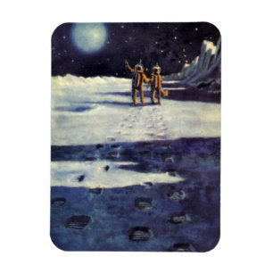 Magnet Flexible Science-fiction vintage Astronaute Aliens sur la L