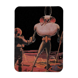 Magnet Flexible Science-fiction vintage Astronaute Serrer la main