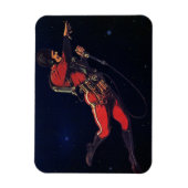 Magnet Flexible Science-fiction vintage d'astronaute dans l'espace (Vertical)