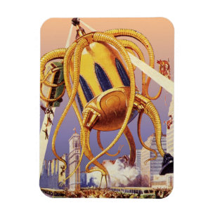 Magnet Flexible Science-fiction vintage Guerre d'invasion Alien Pi