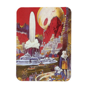 Magnet Flexible Science-fiction vintage, la cité perdue d'Atlantis