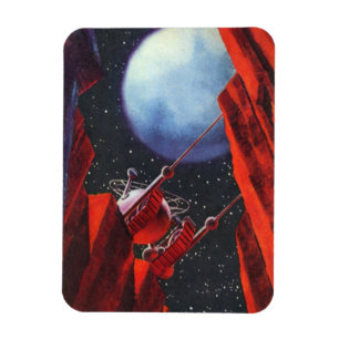 Magnet Flexible Science-fiction vintage, rover lunaire de l'espace
