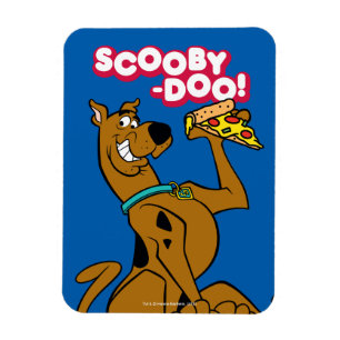 Magnet Flexible Scooby-Doo avec la tranche de pizza