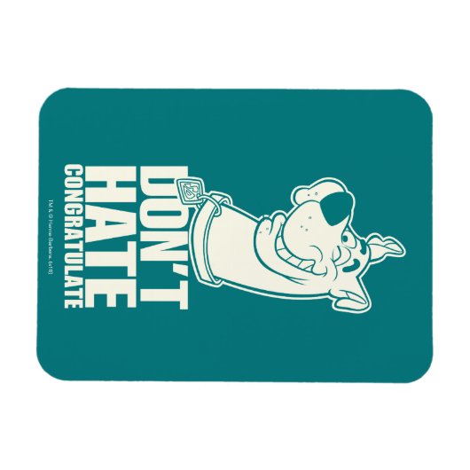 Magnet Flexible Scooby-Doo "Don't Hate, Congratulate" Graphic (Horizontal)
