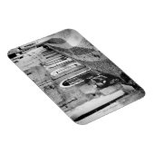 Magnet Flexible Scooter dans une rue en Italie en noir et blanc (Côté Droit)