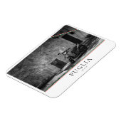 Magnet Flexible Scooter en noir et blanc dans les Pouilles (Côté Gauche)