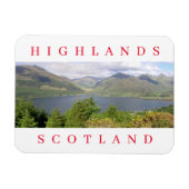Magnet Flexible Scotland Highlands vue aimant frigo (Horizontal)
