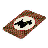 Magnet Flexible Scottie Chien Scotch Plaid Noël Holiday (Côté Gauche)