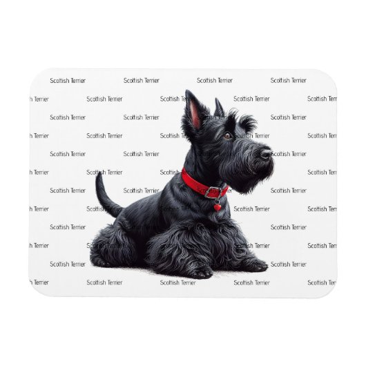 Magnet Flexible Scottish Terrier à (Horizontal)