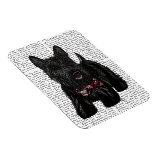 Magnet Flexible Scottish Terrier et Bow (Côté Droit)