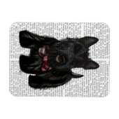 Magnet Flexible Scottish Terrier et Bow (Horizontal)