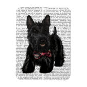 Magnet Flexible Scottish Terrier et Bow (Vertical)