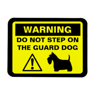 Magnet Flexible Scottish Terrier humoristique Garde chien avertiss