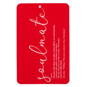 Magnet Flexible Script Amour Coeur Âme Soeur Définition Rouge (Vertical)