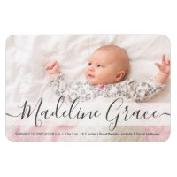 Script Baby Name Faire-part de naissance photo per