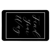 Magnet Flexible Script blanc de la phrase "Trouvez votre chemin" (Horizontal)