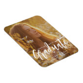 Magnet Flexible Script blanc tendance | Faire-part de diplôme (Côté Droit)