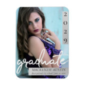 Magnet Flexible Script Blush Graduate | Faire-part photo rose (Vertical)